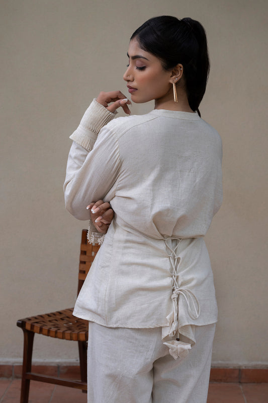 Rooted Lace-Up Top